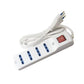 2 Pezzi Multipresa 4 Uscite Bipasso 10/16A con Interruttore Luminoso, Cavo 1,5 m, Spina Italiana 16A, Ciabatta Elettrica Bianca per Casa e Ufficio – 80260N
