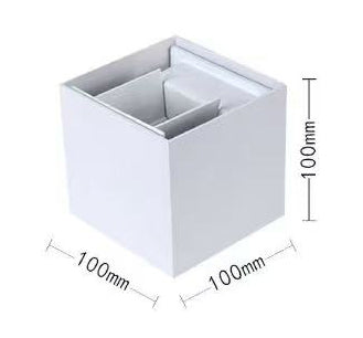 Applique da Esterno LED 12W IP65 – Lampada da Parete Regolabile con Fasci di Luce su e giù, CCT Switch 3000K/4000K/6500K, Alluminio Impermeabile per Facciata e Giardino ES46-3C