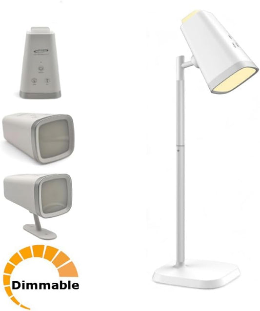Lampada da Tavolo LED Ricaricabile 6W – Senza Fili, 3 Temperature di Colore 3000K/4000K/6500K, Orientabile, Batteria Integrata, Luce per Scrivania e Comodino BL-1008