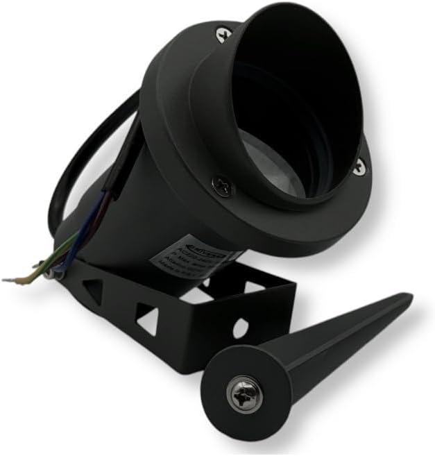 Faretto da Giardino con Picchetto IP65 per Esterno, Attacco GU10, Orientabile, Alluminio, Impermeabile, Ideale per Illuminazione Giardino, Vialetti e Piante – Modello ET-01