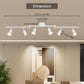 Plafoniera a Soffitto con Faretti Orientabili GU10 in Metallo, Lampada da Interno Moderna per Soggiorno Cucina Corridoio, Attacco GU10 – PN-17B