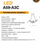 Lampadario LED Fiocco 38w A59
