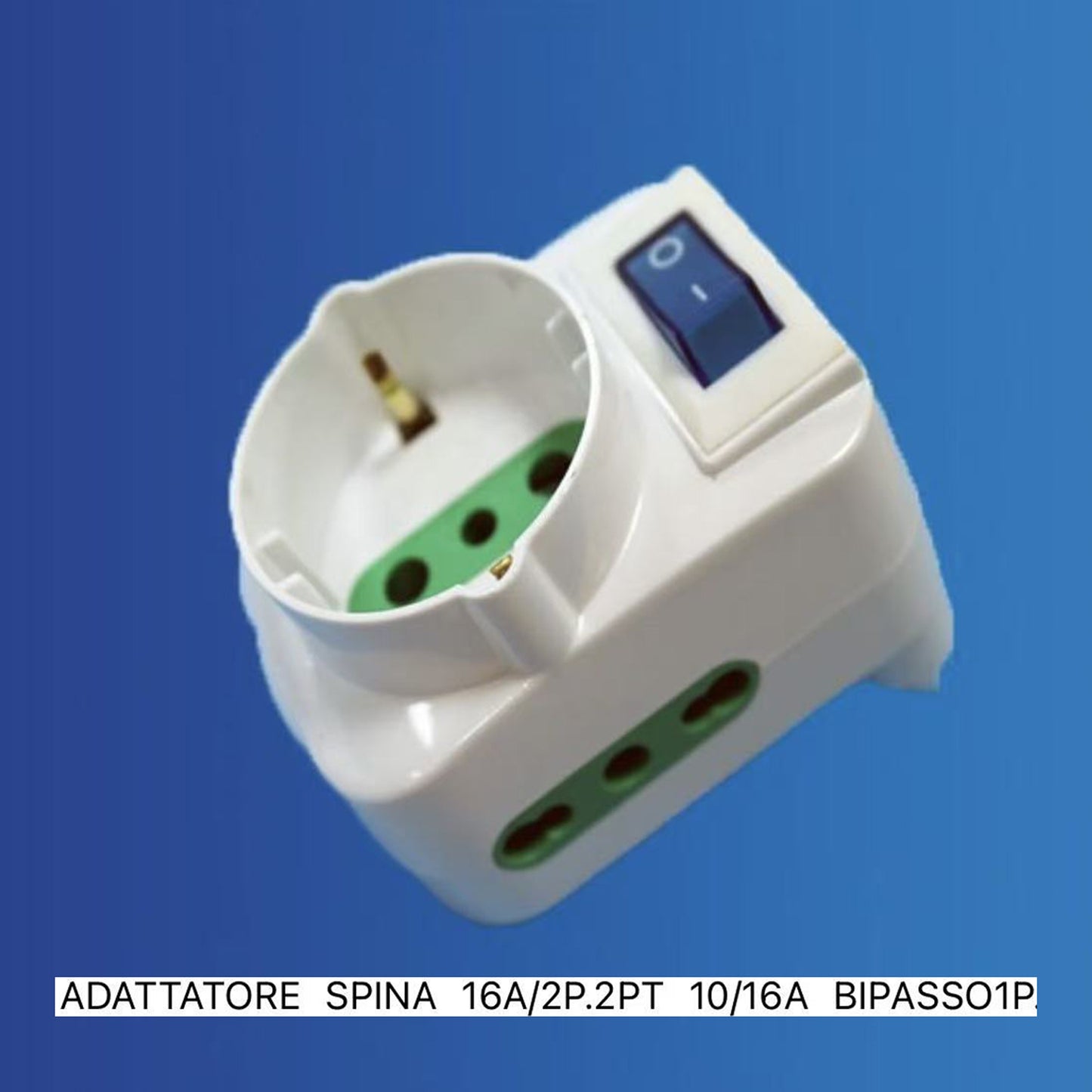5 Pezzi Adattatore Spina 16A con Presa Schuko e Presa Bipasso 10/16A, con Interruttore ON/OFF, Adattatore Multipresa 250V per Casa e Ufficio – XSL1054