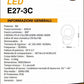 TEKHOME Applique da Parete LED Moderna 9W, Lampada da Parete Bianca Design Rotondo, Luce Calda 3000K / Naturale 4000K / Fredda 6500K, 450LM, per Camera da Letto, Soggiorno e Corridoio E27