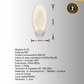 TEKHOME Applique da Parete LED Moderna 9W, Lampada da Parete Bianca Design Ovale, Luce Calda 3000K / Naturale 4000K / Fredda 6500K, 450LM, per Camera da Letto, Soggiorno e Corridoio E25