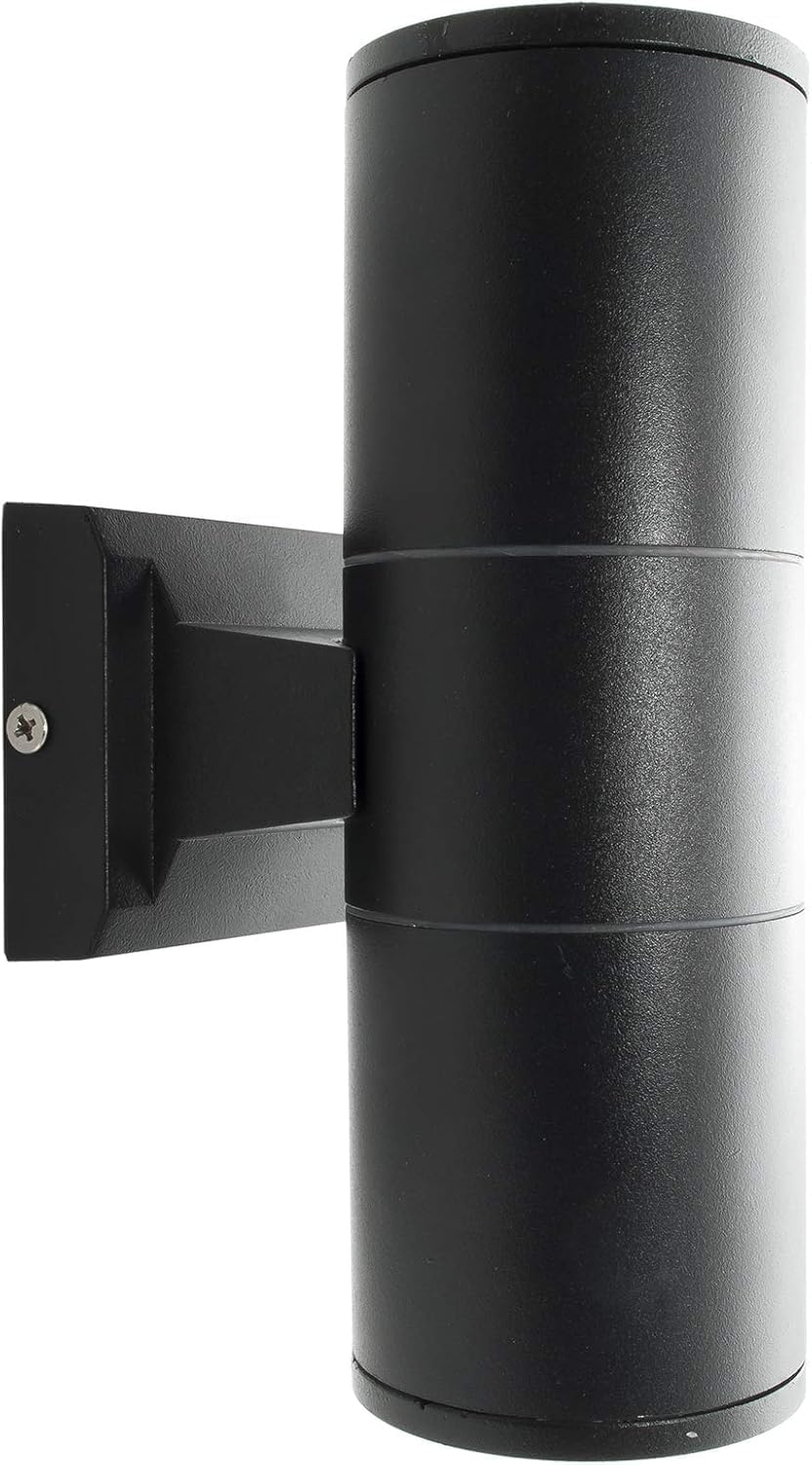 Applique da Esterno 2xGU10 IP55 – Lampada da Parete LED per Esterni a Doppia Luce su e Giù, Design Moderno in Alluminio, Impermeabile, per Facciata, Giardino o Ingresso ES01