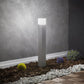 Lampione da Giardino 74cm IP44 per Esterno, Attacco E27, Palo Luce da Esterno in Alluminio, Lampada da Cortile/Viale/Terrazza – Nero/Bianco (Senza Lampadina) 740