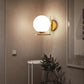Applique da muro interno G9 in bronzo,lampada da parete Moderno in metallo e vetro per Camera da letto/Soggiorno/Bagno E79-B