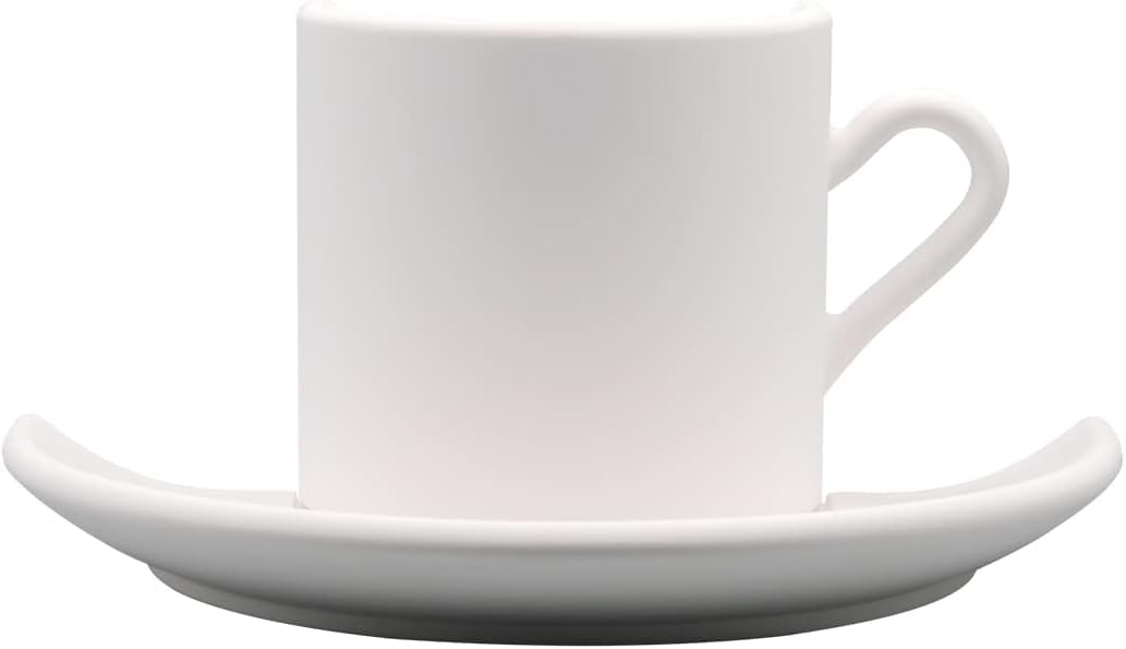 Applique da Parete in Gesso Design Tazza con Piattino, Attacco G9, Verniciabile, Luce Decorativa per Soggiorno e Camera – GS-E85