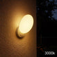 Applique LED da Esterno 10W IP54 CCT 2700K-4000K-6500K, Lampada da Parete Rotonda Impermeabile 1100LM in ABS+PC, per Bagno, Balcone e Corridoio – Bianco ESA-02B3C