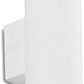 Applique da Parete in Gesso Verniciabile Doppio Fascio di Luce, 2x GU10, Bianco, Design Moderno per Interni – GS-E50