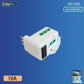 5Pezzi Adattatore Spina Italiana 10A con 2 Prese (Bipasso 10/16A + Schuko), Salvaspazio con Interruttore ON/OFF 250V – XSL1065