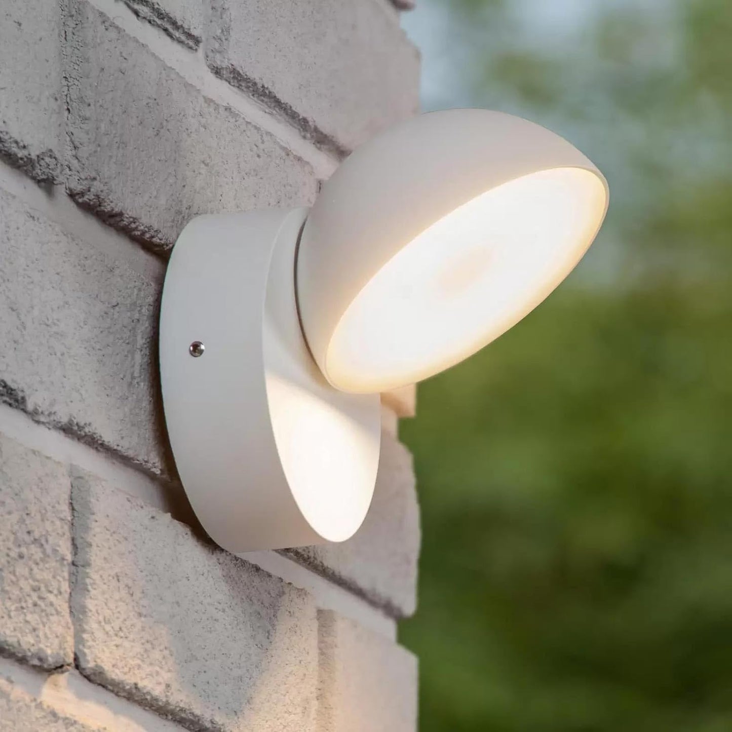Applique LED da Esterno 12W IP54, Lampada da Parete Moderna Rotonda in Alluminio e Vetro, 720LM, Impermeabile per Facciata, Balcone e Giardino 570