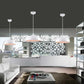 Lampadario a sospensione stile contemporaneo in metallo pendente a cupola attacco E27 luce tavolo cucina di colore nero o bianco Ø35 cm  B90