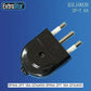 5 Pezzi –Spina Elettrica 2P+T 10A Italiana Nera, Spina Schuko Tipo F con Messa a Terra, 250V, Certificazione CE – XSL1003N