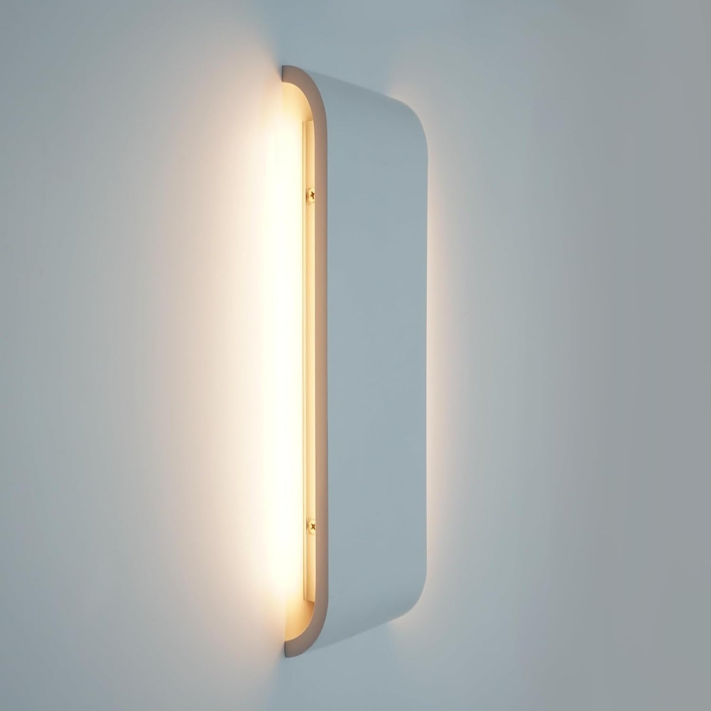 Applique da Muro LED 15W Bianca Rettangolare, Lampada da Parete Moderna in Alluminio Verniciato, 3000K-6500K Regolabile, per Camera da Letto, Soggiorno, Corridoio E57-B3C