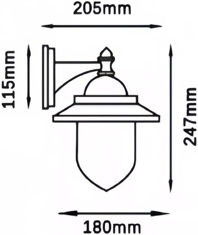 Applique da Esterno E27 IP44, Lampada da Parete Classica in Alluminio e PC, Attacco E27 (Lampadina no), Impermeabile per Facciata, Balcone e Giardino - Bianco/Grigio B247