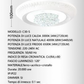 Lampadario LED con Cristalli Dimmerabile con Telecomando 3000K-4000K-6500K, Plafoniera Moderna per Camera da Letto Soggiorno – 3 Misure Disponibili (S/M/G) C30