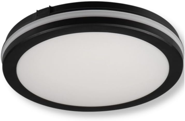 Plafoniera LED IP65 29W CCT 3000K-4000K-6500K Ø235mm, Lampada da Soffitto per Interno/Esterno, Ultra Luminosa 3940LM, Colore Nero/Bianco, ESS-02