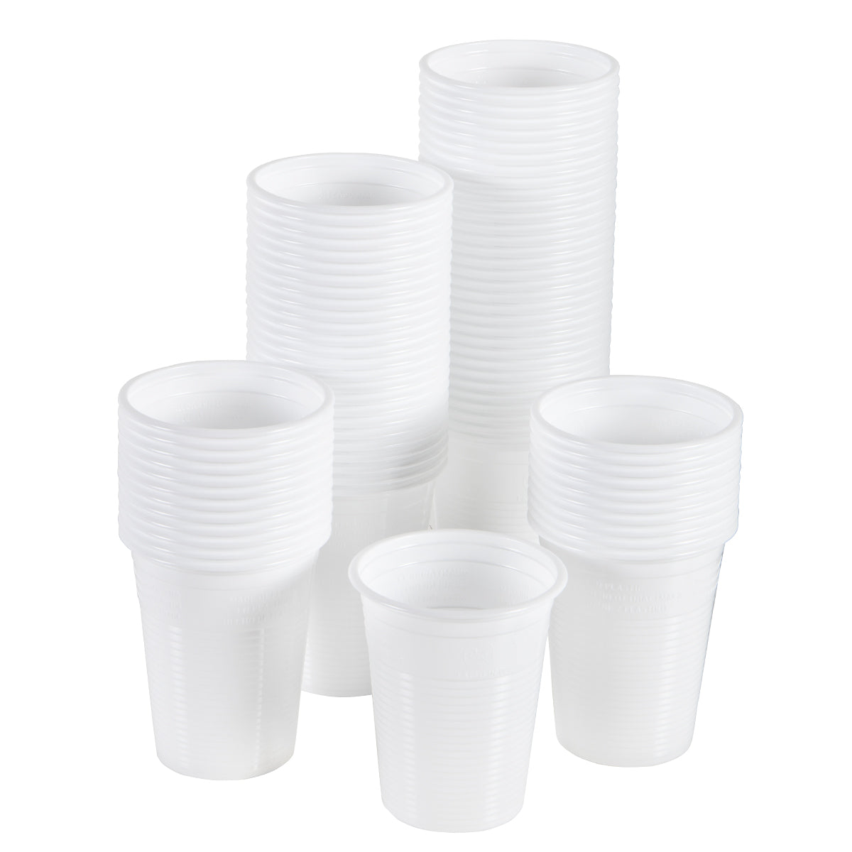 BICCHIERI PLASTICA BIANCHI PER ACQUA MONOUSO  180ml 100pz