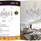 Lampadario Classico in Cristallo 8 Luci E14, Stile Elegante per Soggiorno e Sala da Pranzo, Ø68cm – A01-8