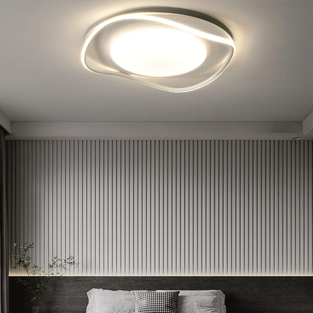 Plafoniera LED 48W Moderna Ø50 cm con Telecomando, 3 Colori CCT 3000K/4000K/6500K, 2880LM, Lampada da Soffitto per Soggiorno Camera Cucina, Design Elegante Bianco C64