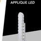 Applique da Muro LED Cristallo 5W, 3000K-6500K CCT, Moderno Lampada da Parete Interno, Acciaio Inossidabile + Vetro, per Camera da Letto, Corridoio, Soggiorno AQ21-3C