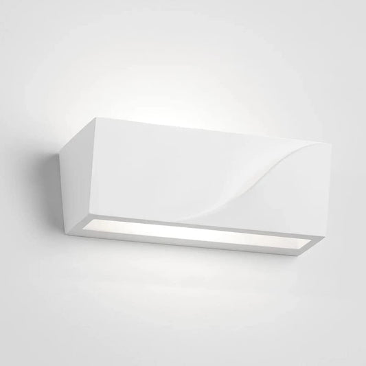 Applique da Parete in Gesso Verniciabile, Attacco G9, Luce Diretta/Indiretta, Lampada da Muro Moderna per Interni – GS-E78
