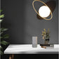 Applique LED da Parete G9, Design Moderno Nero e Oro, Sfera Opalina, Luce Diffusa per Camera, Soggiorno, Corridoio, Ingresso, Lampada Decorativa in Metallo Elegante AQ58