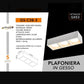 Plafoniera da Soffitto in Gesso Bianco a 3 Luci, Design Moderno Rettangolare, Attacco GX53, per Cucina Corridoio Soggiorno, Lampadine Non Incluse – GS-C38-3