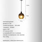 Lampadario a Sospensione Industriale LP-12N, Attacco E27, Altezza Regolabile 120 cm, Paralume in Vetro e Alluminio, Ø21cm, Stile Moderno per Casa, Hotel, Corridoio, Supermercato LP-12N