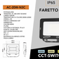 Faretto LED da Esterno IP65 – CCT Switch 3000K/4000K/6500K, 10W–50W, Faro LED Impermeabile per Giardino, Cortile, Garage- Serie AC