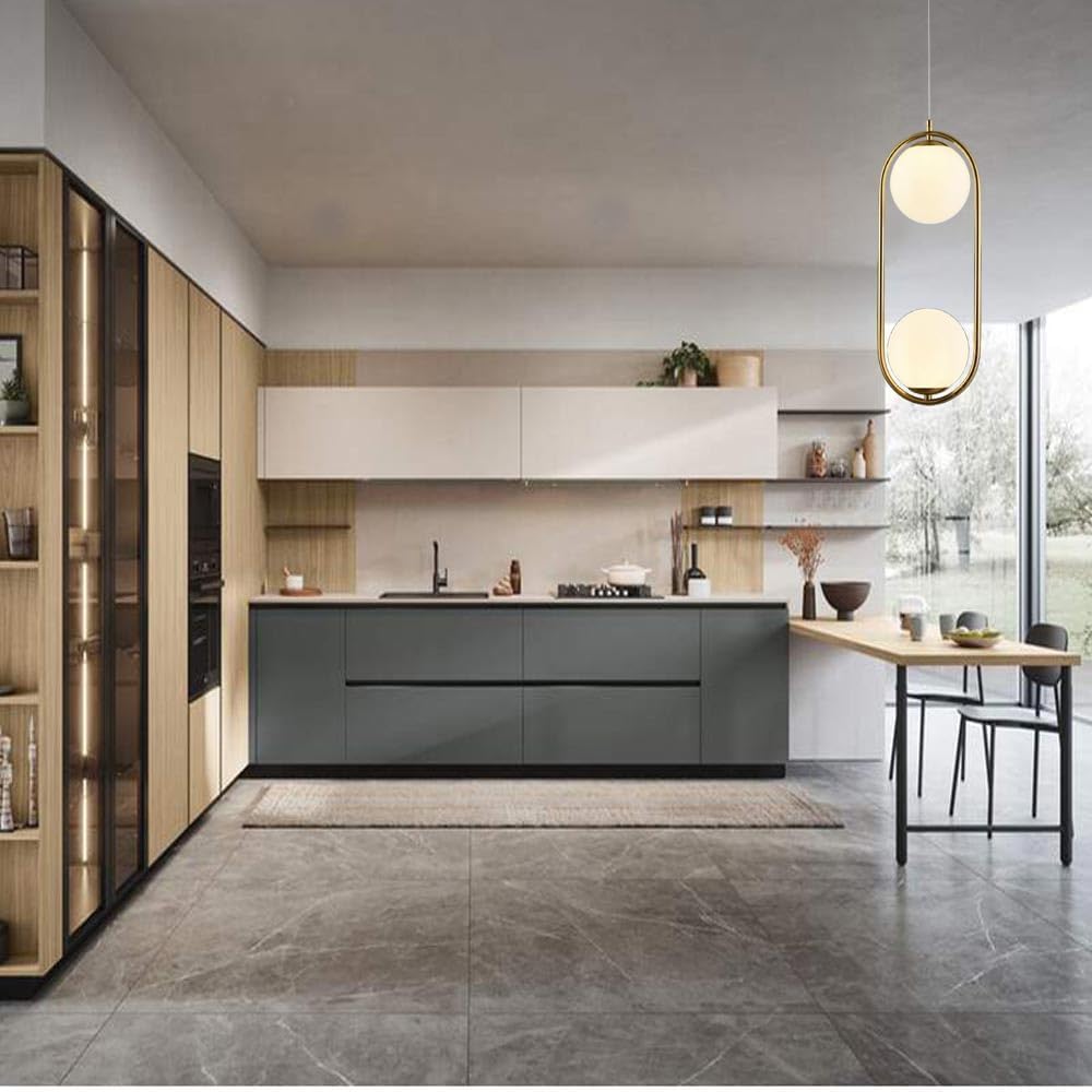Lampadario Moderno con Attacco G9 - Sospensione Elegante per Interni - Design Minimalista - Ideale per Cucina, Sala da Pranzo, Camera A33