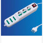 2 Pezzi Multipresa Italiana con Interruttore, Presa Multipla Bipasso 10/16A con 3 Prese e 3 Uscite Bipasso Supplementari, Spina 16A, Bianco– C-X203066