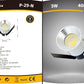 Faretti LED da Incasso 3W, Kit da 5 Pezzi, COB LED 300 lm, Foro Ø35 mm, 3000K/4000K/6500K, Fascio 30°, AC 100-240V, Corpo in Alluminio, Faretto da Soffitto per Casa, Negozi e Uffici,P-29