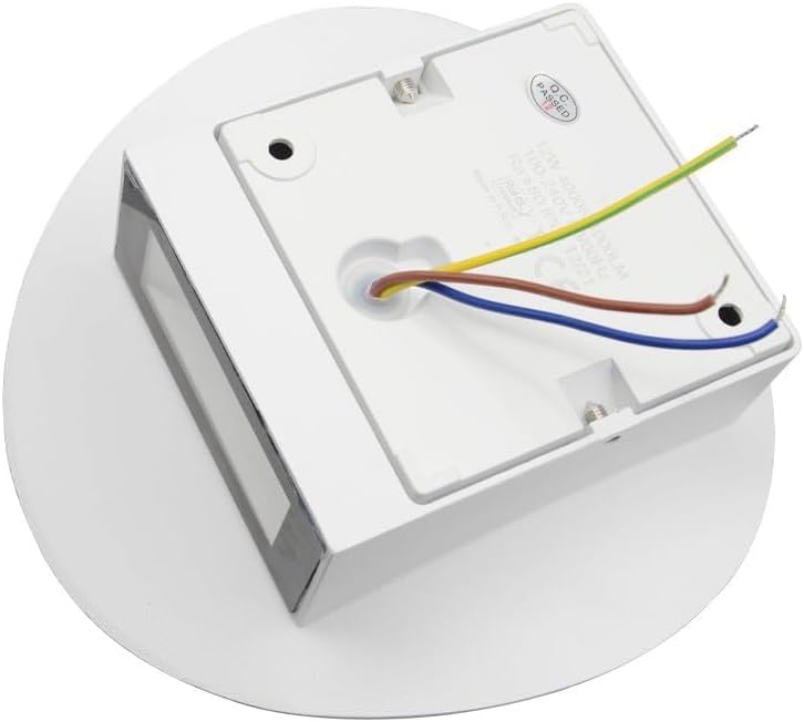 Plafoniera LED da Esterno 12W IP65 – Lampada da Parete Rotonda Moderna, Alluminio Bianco, Luce 3000K/4000K/6500K, Ideale per Interni ed Esterni ES65