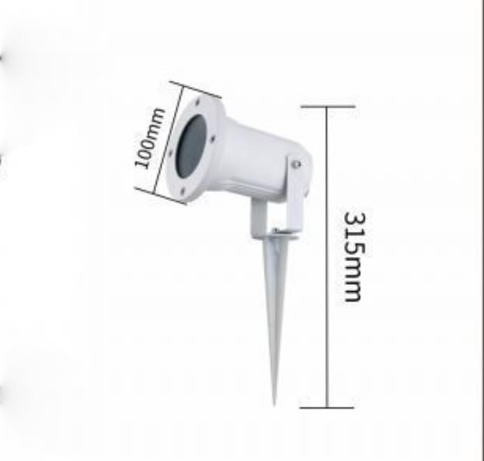Faretto da Giardino con Picchetto GU10 IP65 60W, Lampada da Terra per Esterni in Alluminio, Orientabile, per Giardino, Vialetto, Terrazza – Nero/Grigio/Bianco ES12