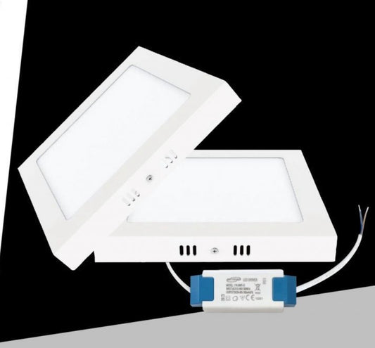Pannello LED Quadrato da Soffitto 18W 1800LM, 3 Temperature Colore Selezionabili 3000K 4000K 6500K, Plafoniera LED 225x225mm, Altezza 35mm, Fascio 120°, CRI≥80, IP20, 1 Pezzo, P-225B-Q3C