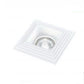 Portafaretto da Incasso in Gesso GU10, Quadrato 124×124 mm, Verniciabile, per Cartongesso, Bianco, IP20 GS-16