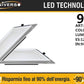 Pannello LED da Incasso Quadrato 9W 900LM 3000K Luce Calda, Faretto LED da Soffitto 120x120mm, Foro 94x94mm, Pannello da Incasso per Cartongesso, 1 Pezzo, P94E-QC