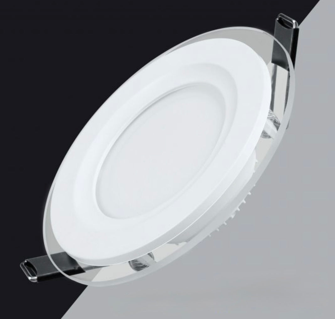 Faretto LED da Incasso Rotondo 6W 500LM, 3 Colori Selezionabili 3000K 4000K 6500K, Pannello LED Ø100mm, Foro Ø75mm, Fascio 120°, CRI≥80, 1 Pezzo, P-75E-T3C