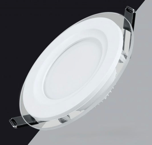 Faretto LED da Incasso Rotondo 6W 500LM, 3 Colori Selezionabili 3000K 4000K 6500K, Pannello LED Ø100mm, Foro Ø75mm, Fascio 120°, CRI≥80, 1 Pezzo, P-75E-T3C