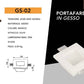 Portafaretto da Incasso in Gesso GU10 Quadrato – Verniciabile, Incasso a Scomparsa, Supporto Faretto per Cartongesso, Max 35W, Bianco GS-02