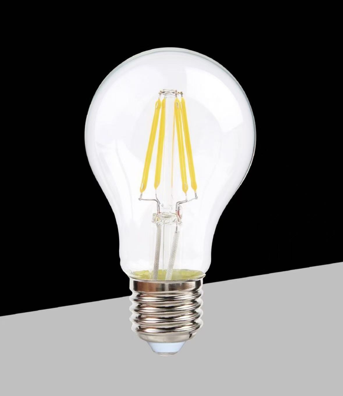 Lampadine LED E27 G45 4W, Confezione da 10 Pezzi, 440LM, Luce Calda 2700K, Lampadine LED in Vetro Trasparente, Illuminazione a 360°, Basso Consumo Energetico, Modello G45A-10C