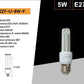 Lampadine LED E27 5W, Confezione da 10 Pezzi, 450LM, 3000K/4000K/6500K, Luce Calda, Naturale e Fredda, Lampadina LED a U, CRI>80, Illuminazione 360°, Risparmio Energetico, Modello E27-U-5W