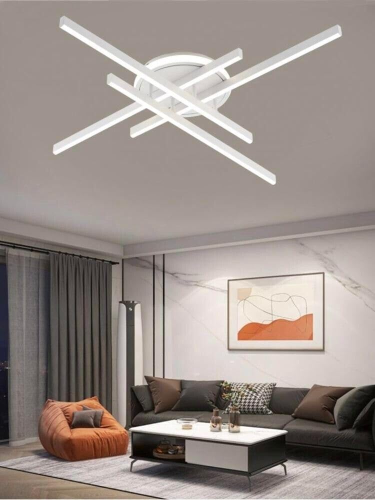 TEKHOME Plafoniera LED Soffitto, 45 watt, 60x60x11 cm, 3 Temperature Colore (3000K, 4000K, 6500K), Alluminio, Installazione Facile, Resistente, Moderna, Camera da Letto PN-21