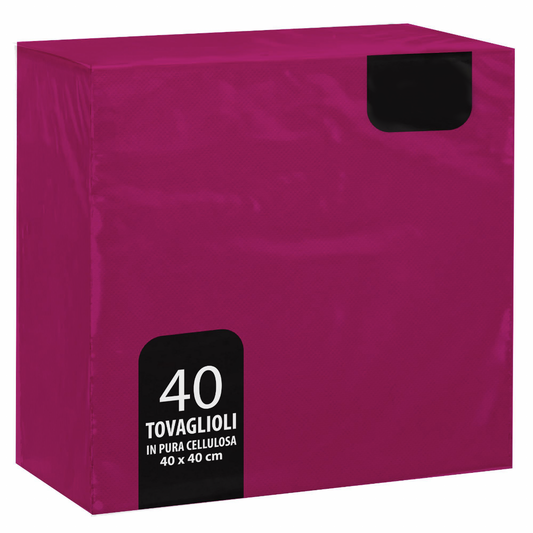 TEKHOME Tovaglioli colorati 40x40 tovagliolo in pura cellulosa tessuto non tessuto pacco da 40pz