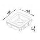 Portafaretto in Gesso da Incasso GU10 – Verniciabile, 155×155 mm, Supporto Faretto Soffitto in Cartongesso, Bianco GS-20