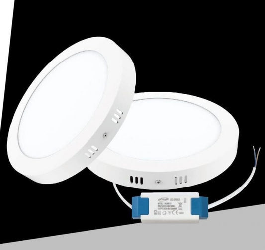 Pannello LED Rotondo da Soffitto 6W 480LM, 3 Temperature Colore Selezionabili 3000K 4000K 6500K, Plafoniera LED Ø120mm, Altezza 34mm, Fascio 120°, CRI≥80, IP20, 1 Pezzo, P-120B-T3C