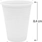 BICCHIERI PLASTICA BIANCHI PER ACQUA MONOUSO  200ml 100pz